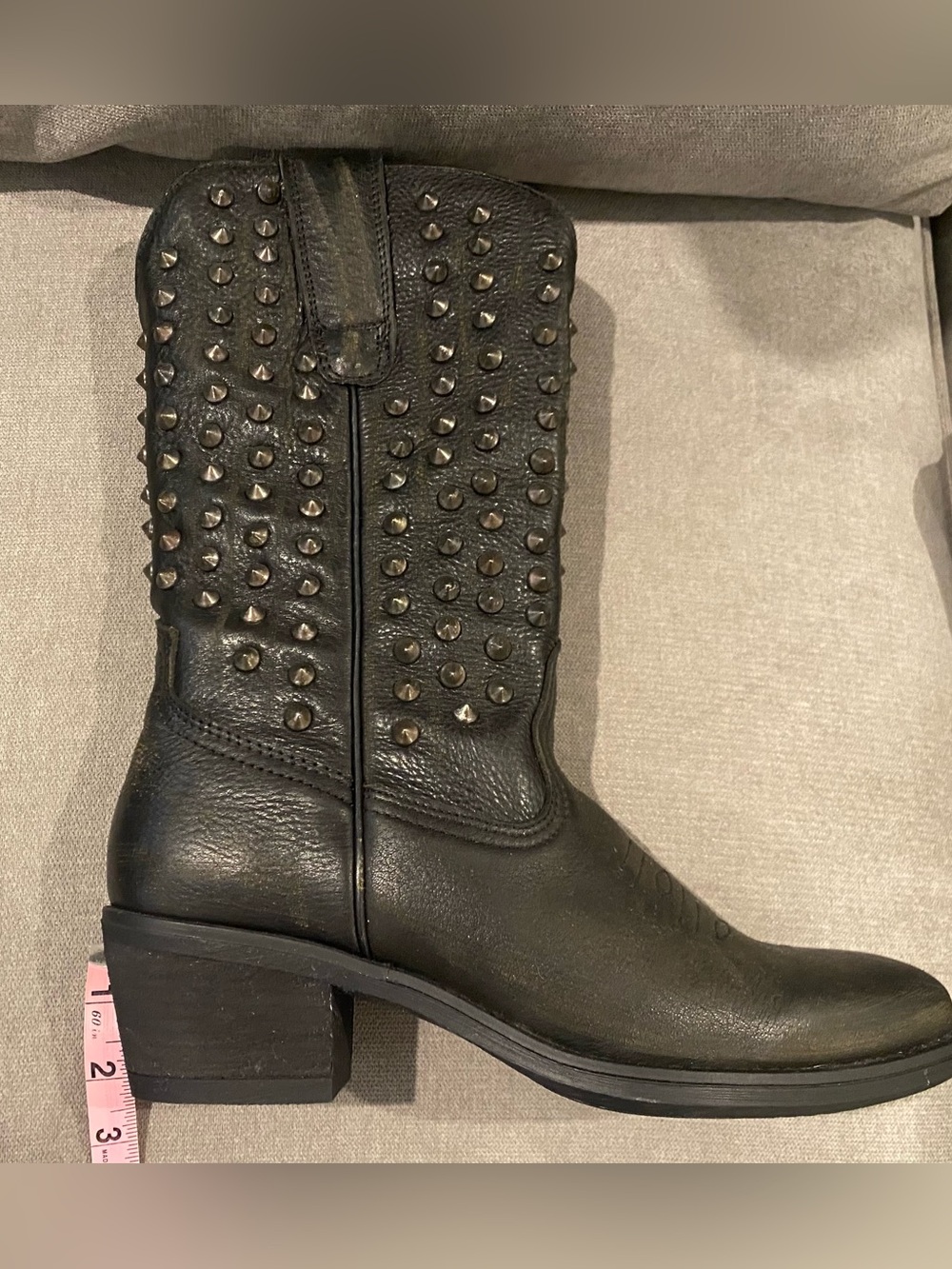 NWOT Steve Madden ✨ Studded Dark Brown 🤎Hayward Western 🤠 Heeled Boots 👢 - Picture 9 of 12